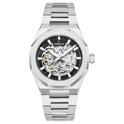 Tornado-TORNADO Autonova Automatic T24303-SBSB Automatic Skeleton Black Dial Stainless Steel Bracelet Men's Watch-Wristbear-1