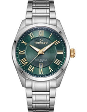Tornado-Tornado Celestia T8007-SBSHG Men's Watch - 42mm Green Dial-Wristbear-1