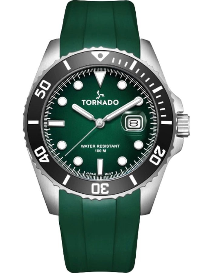 Tornado-TORNADO LUMINA T22001-SSHH Men's Analog Green Dial Watch-Wristbear-1