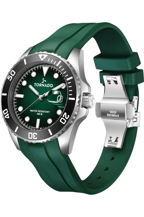 Tornado-TORNADO LUMINA T22001-SSHH Men's Analog Green Dial Watch-Wristbear-5