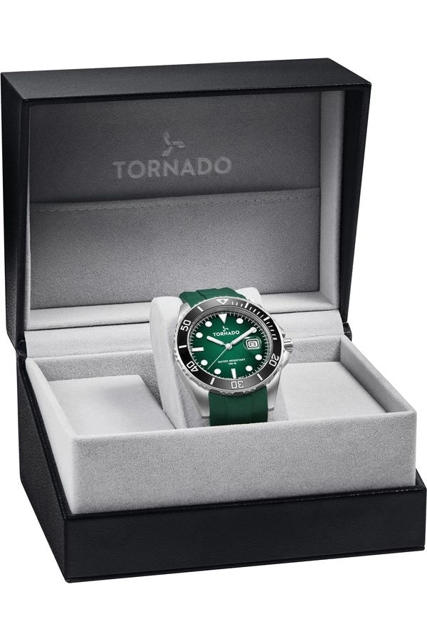 Tornado-TORNADO LUMINA T22001-SSHH Men's Analog Green Dial Watch-Wristbear-3