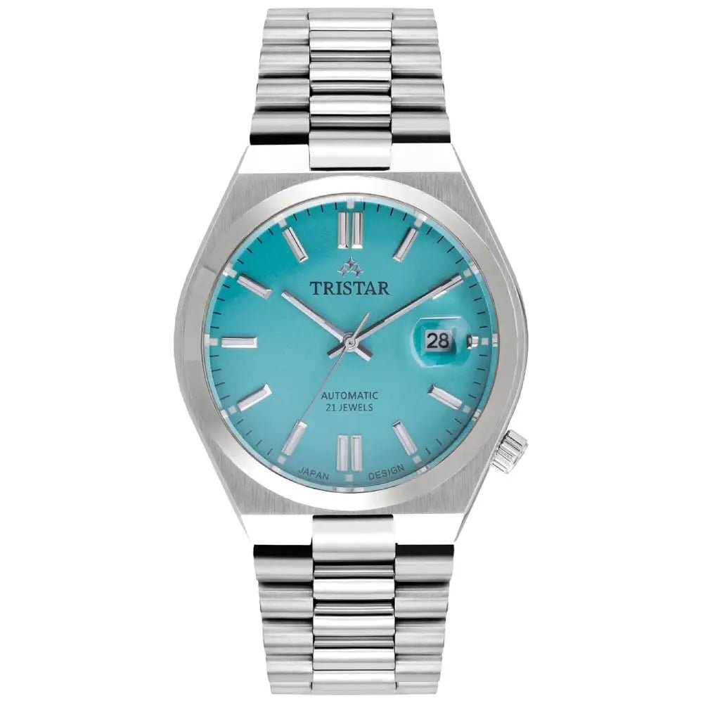 Tristar-Tristar NJ31NMSSM02 Automatic Tiffany Blue Dial Sapphire Stainless Steel Men's Watch-Wristbear-1