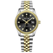 Tristar-Tristar RD41BM2TM02 Automatic Black Stone Dial Two-Tone Jubilee Stainless Steel Men's Watch-Wristbear-1