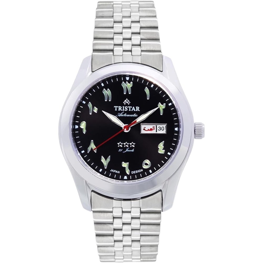 Tristar BA Series "Arabic Dial" BA23BMSSM03 Automatic Black - shop_name TristarBA23BMSSM03