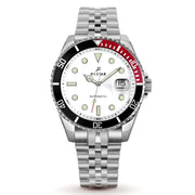 Westar-Westar 80013STN101 Automatic White Dial Stainless Steel Bracelet Men's Watch-Wristbear-1