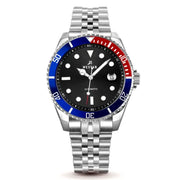 Westar-Westar 80013STN103 Automatic Black Dial Stainless Steel Bracelet Men's Watch-Wristbear-1