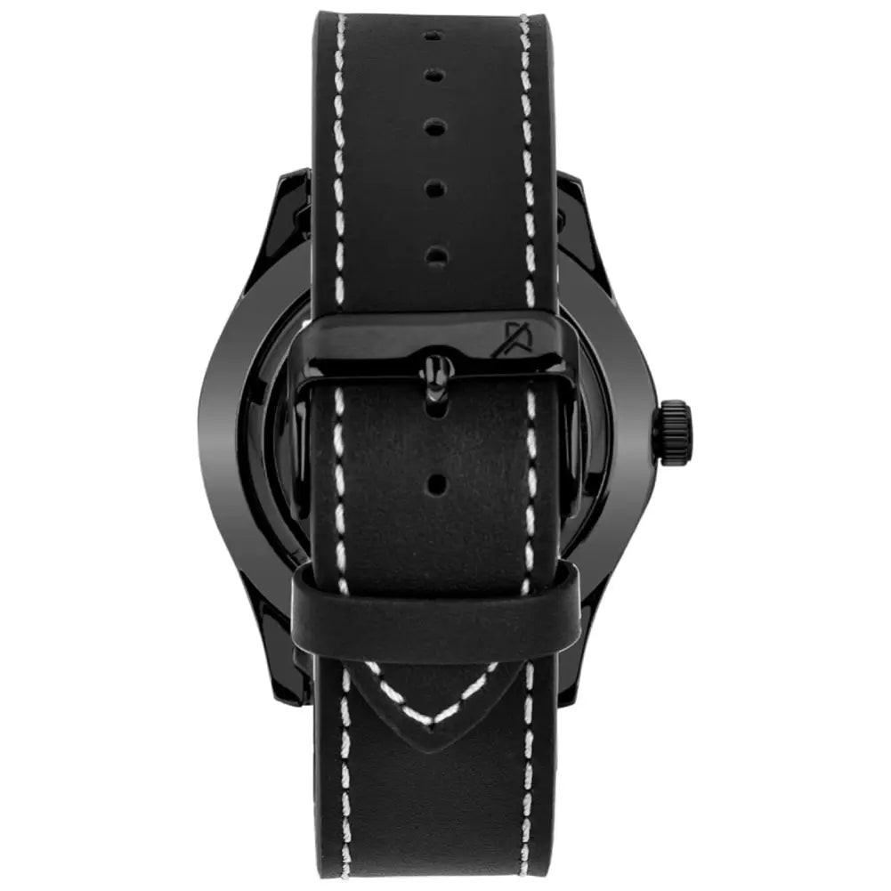 Westar-Westar 80016BBN103 Automatic Black Dial Black Leather Strap Men's Watch-Wristbear-5