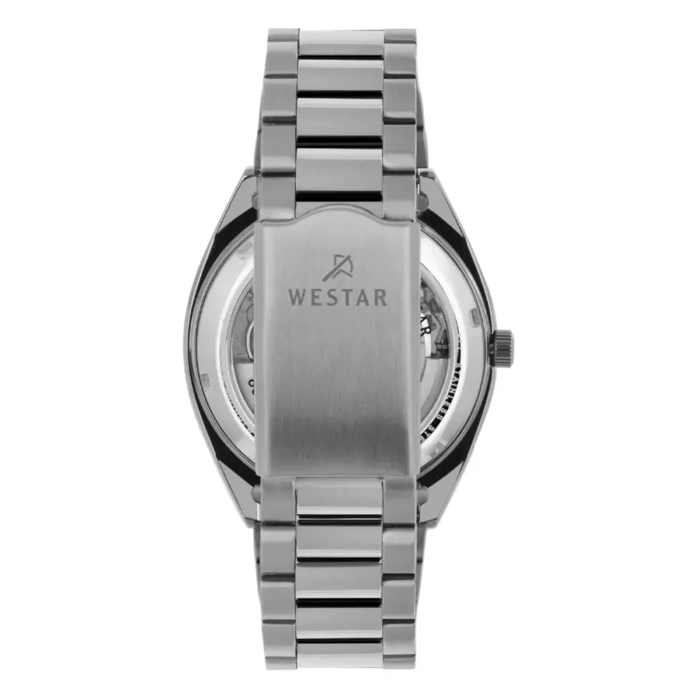 Westar-Westar 80017STN104 Automatic Blue Dial Stainless Steel Bracelet Men's Watch-Wristbear-5