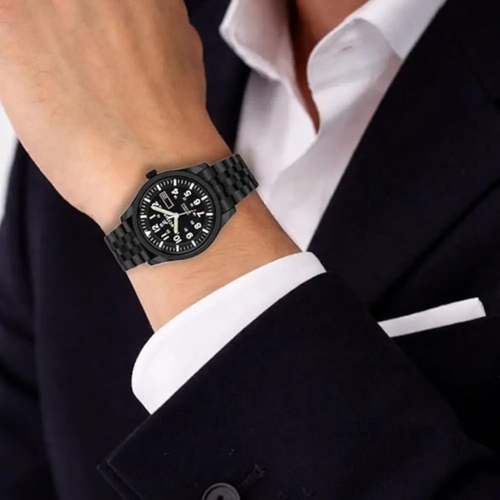 Westar-Westar 80018BBN103 Automatic Black Dial Black Stainless Steel Bracelet Men's Watch-Wristbear-2