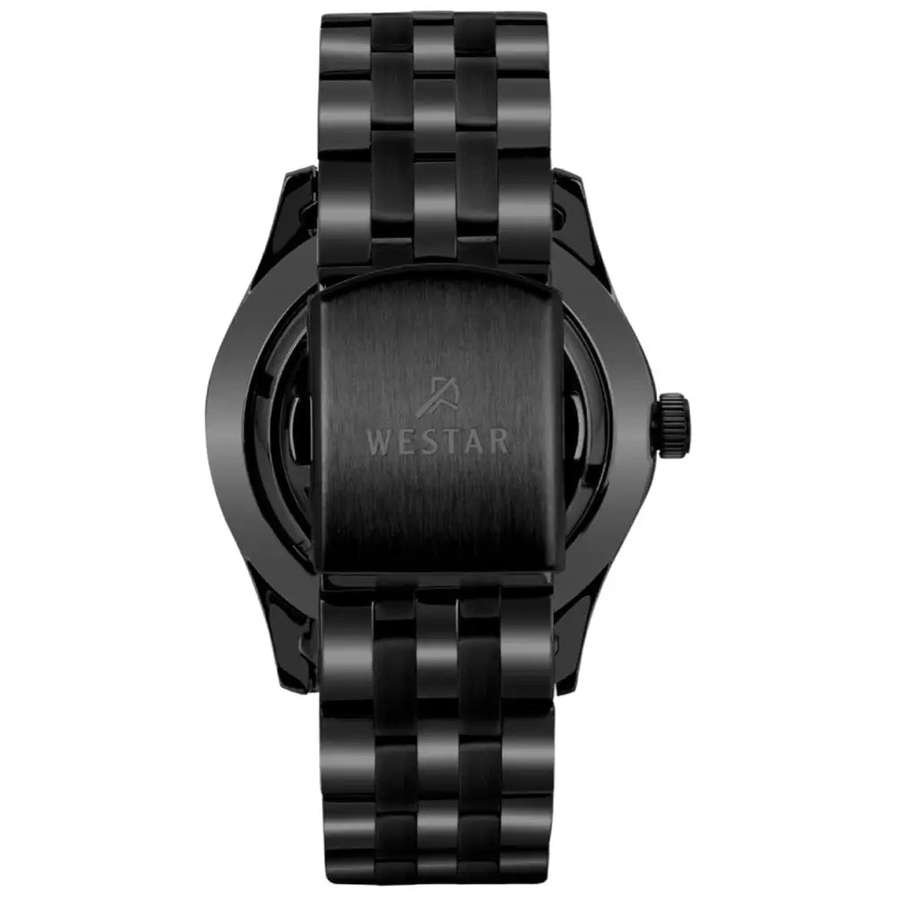 Westar-Westar 80018BBN103 Automatic Black Dial Black Stainless Steel Bracelet Men's Watch-Wristbear-5