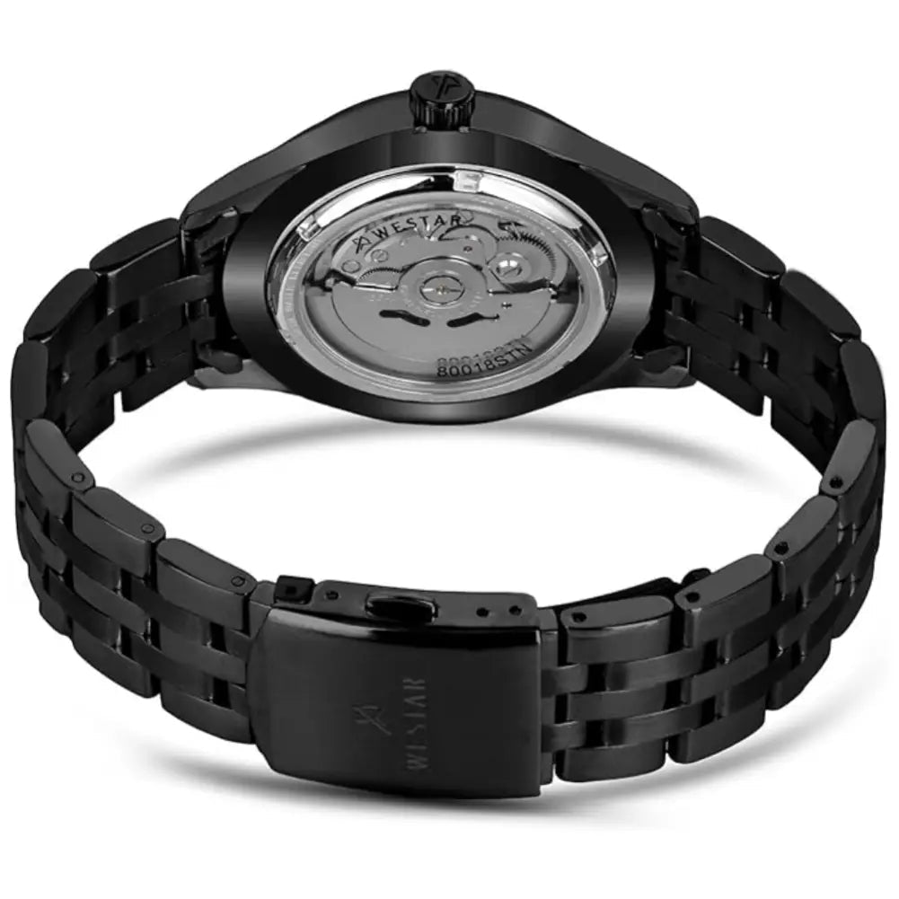 Westar-Westar 80018BBN103 Automatic Black Dial Black Stainless Steel Bracelet Men's Watch-Wristbear-6