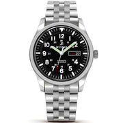 Westar-Westar 80018STN103 Automatic Black Dial Stainless Steel Bracelet Men's Watch-Wristbear-1