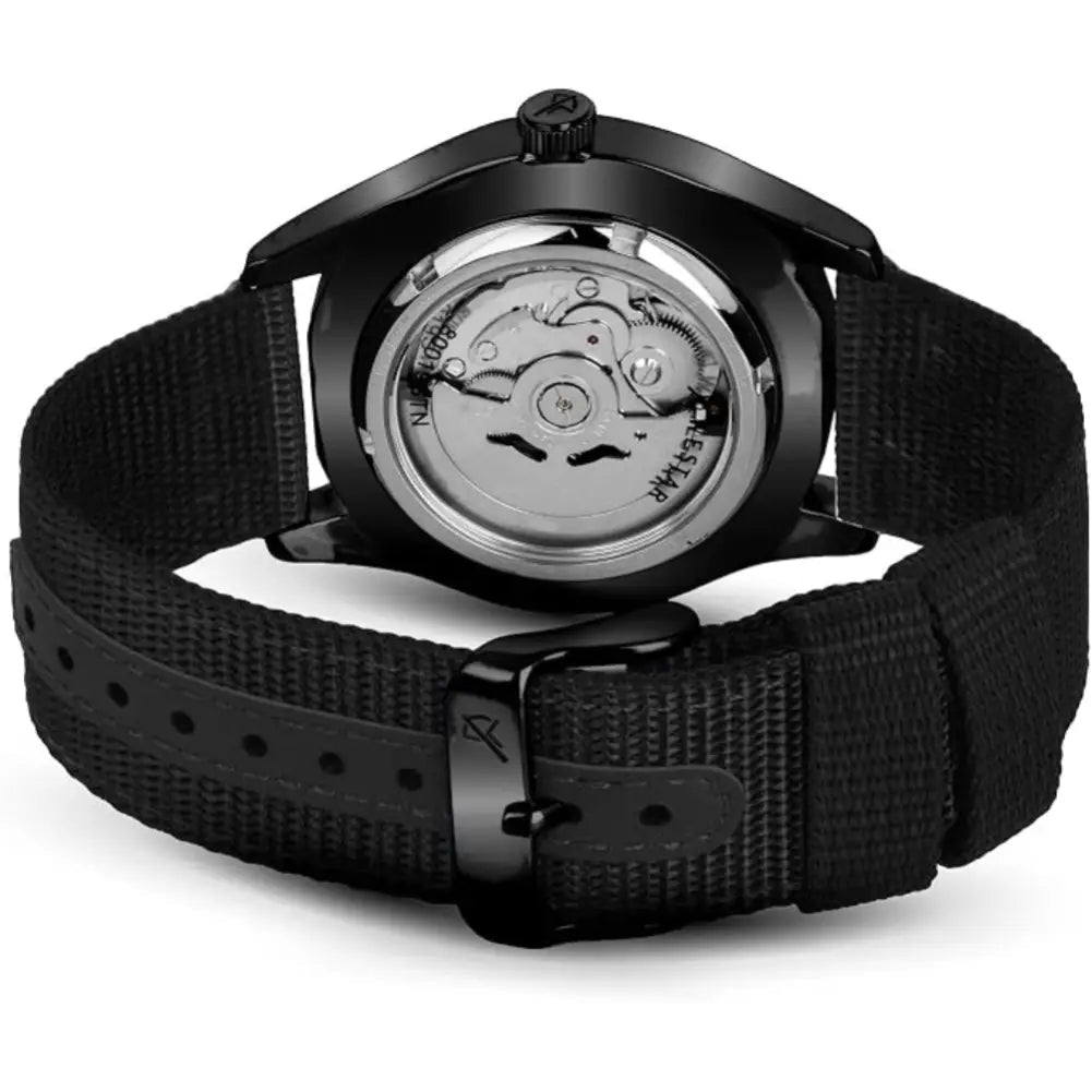 Westar-Westar 80019BBN103 Automatic Black Dial Black Textile Strap Men's Watch-Wristbear-4